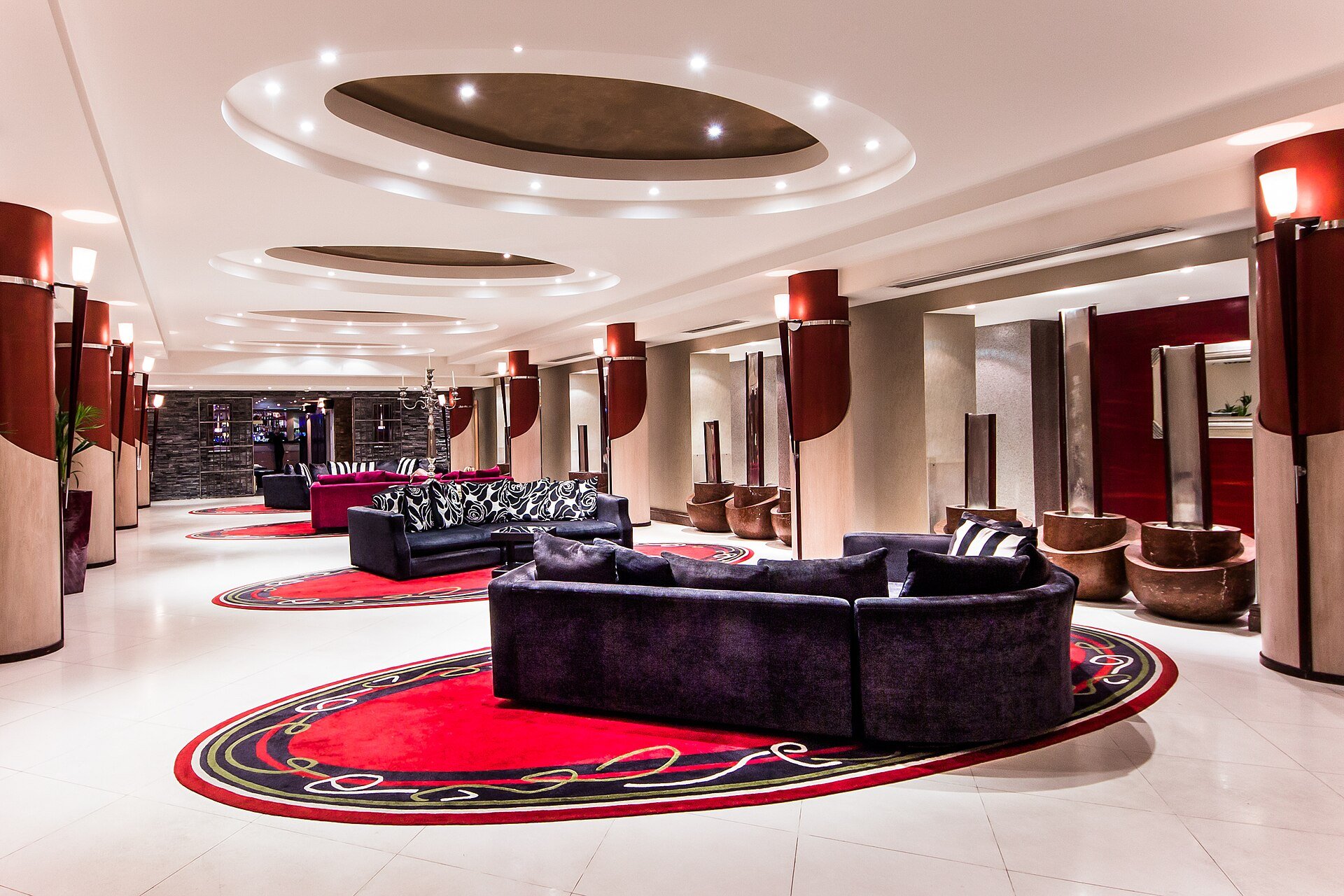 Illustrative London hotel lobby interior (not one of the listed venues)